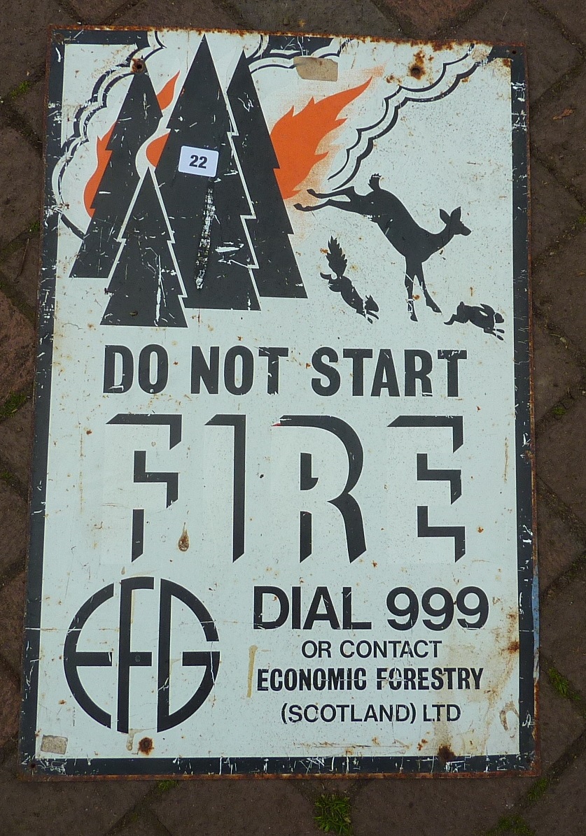 SIGN DO NOT START FIRE FORESTRY