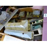 ASSORTED STATION & MODEL RAILWAY BUILDINGS, CARD & PLASTIC