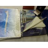 CONCORDE MODEL, BA CUTLERY, 25 DOLLER SOLOMAN ISLANDS SILVER PROOF COIN, CONCORDE BOOKS