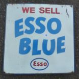 ESSO BLUE DOUBLE SIDED ENAMELLED SIGN