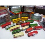 MODEL BUSES CORGI / EFE : 15 HALF CAB & SIMILAR ERA PLUS 2 TROLLEY BUSES. ALL ARE IN U/B CONDITION