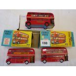 CORGI 3 CARD BOXED 468 ROUTEMASTER 2 WITH OUTSPAN ADVERT, 1 WITH CORGI TYRES, PLUS 1 U/B OUTSPAN