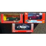 BURAGO 1502 JAGUAR, XK120 1948, REVELL BMW 850 1:24, MAJORETTE CLUB 1:24 PORSCHE 944, BOXED MODELS