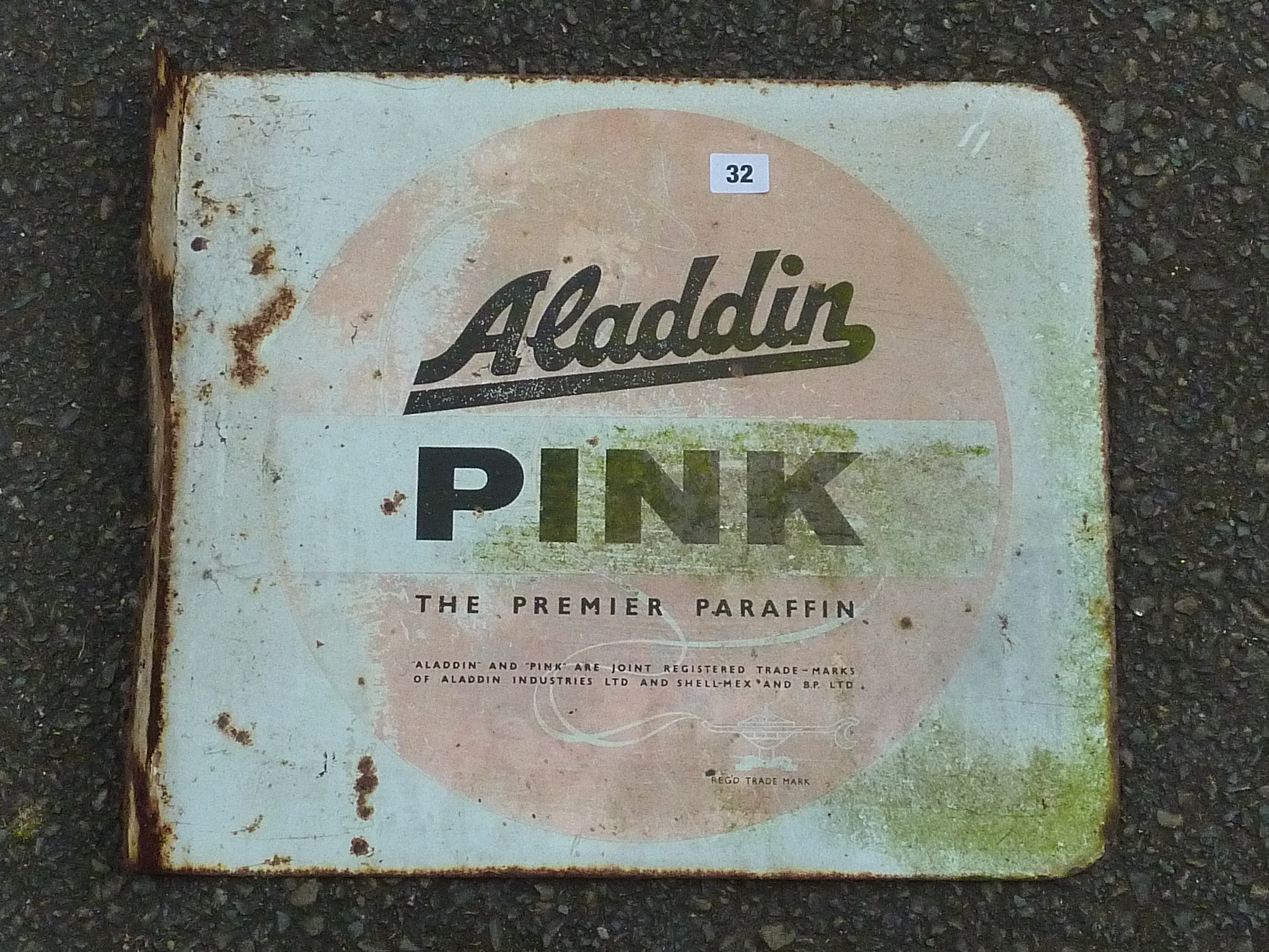 ALADDIN PARAFFIN ENAMELLED SIGN