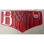 BMMO D7 OR D9 RADIATOR BADGE, POLISHED CONDITION POSSIBLE REPAINTED.