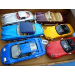 MAISTO BMW 28, HONDA S2000, MERCEDES 280SE, MAISTO MERCEDES 300SLR, BURAGO BUGATTI IIG, JADI