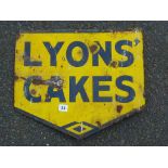 LYONS CAKES ENAMELLED SIGN