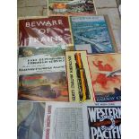 LARGE QTY. OF MISC SIGNS RAILWAY RELATED MOSTLY REPRO