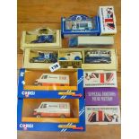 CORGI DIE CAST, C576/9 TNT OVERNIGHT TRANSITS X2, CORGI MINI METRO MODELS X4 PLUS DAYS GONE ALL