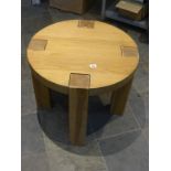 HEAVY, GOOD QUALITY ROUND TOP COFFEE TABLE