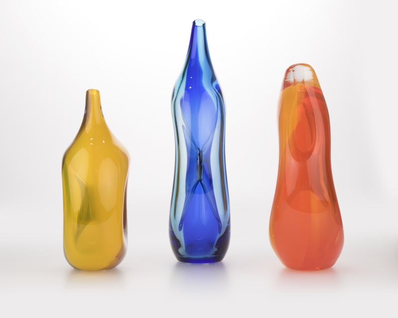 Three Karl Bergman / Kosta Boda glass vases - Image 2 of 4