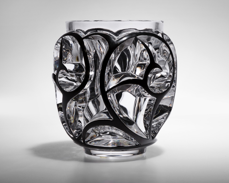 A Lalique France ''Tourbillons'' art glass vase