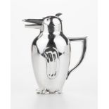 An Art Deco .990 silver penguin-form carafe