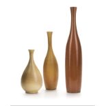 A group of three Madoura Plein Feu vases
