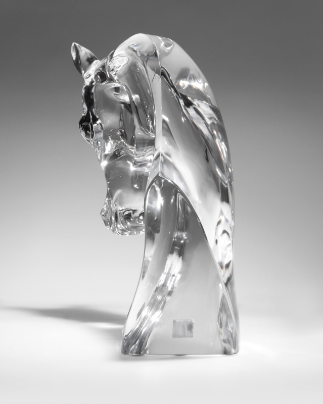 A Lalique ''Tete de Cheval'' art glass sculpture - Image 2 of 3