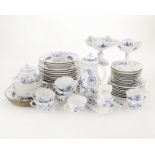 A Meissen Blue Onion partial dinner service