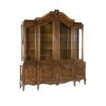 Karges French Provincial-style breakfront cabinet