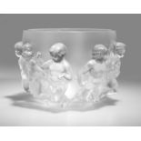 Lalique ''Luxembourg'' art glass centerpiece bowl