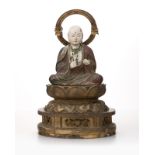 A Japanese figure of the bodhisattva Ksitigarbha