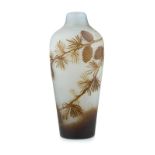 A Galle cameo cut-back art glass vase