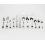 A Puiforcat ''Moliere'' .950 silver flatware service