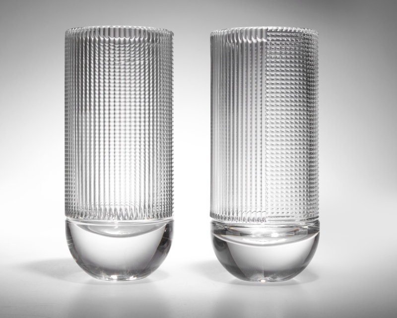A pair of French Saint Louis crystal vases