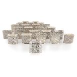 24 sterling silver napkin rings