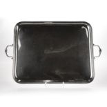 A French .950 silver handled tray