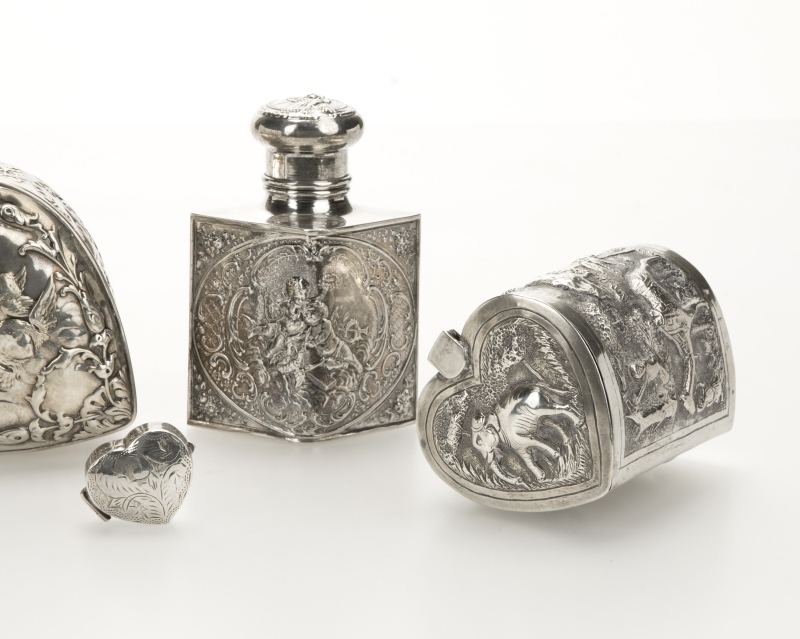 A selection of 6 Continental silver boxes - Image 3 of 6