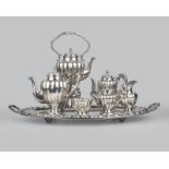 A Mexican sterling silver coffee & tea service