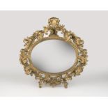 A gilt-bronze foliate wall mirror