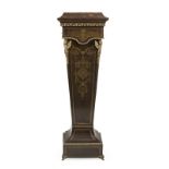 A French brass-inlaid and gilt bronze-mounted pedestal