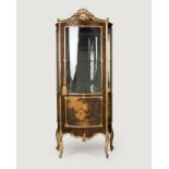 A Louis XV-style Vernis Martin virine cabinet