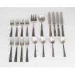 An Allan Adler "Starlit" sterling silver flatware service