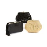 A Group of 3 Judith Leiber leather/skin purses