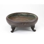 A Chinese bronze brazier