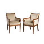 A pair of Biedermeier-style armchairs
