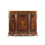 A Louis XV-style gilt bronze-mounted marquetry cabinet