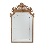 An Italian carved giltwood wall mirror