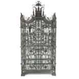 A Maitland-Smith iron wine cabinet