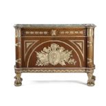 A Louis XVI-style gilt bronze-mounted commode