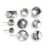 A group lot of stainless All-Clad cookware