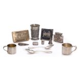 Twelve silver objects