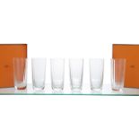 Six Hermes ''Iskender'' highball glasses