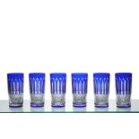 Six Saint-Louis ''Tommy'' crystal highball glasses