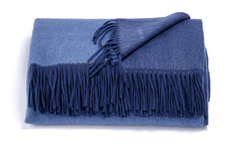 A Hermes cashmere fringed throw - Image 2 of 2