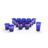 17 Baccarat ''Imperator'' cobalt glasses