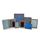 Eight sterling silver picture frames