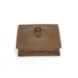 A Gustav Stickley hammered copper cigar box