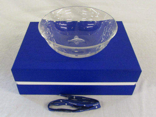 Boxed Saint-Louis France 'Bubbles' crystal bowl D 10.